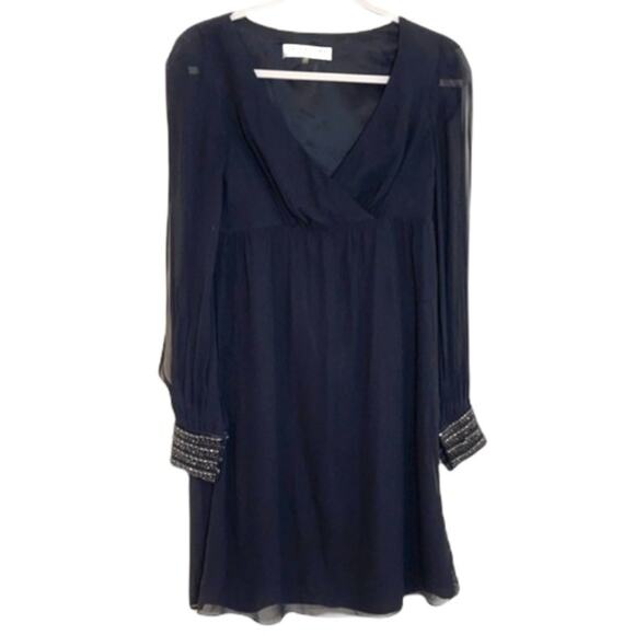 Trina Turk Black Jewel Split Sleeves Dress Size 0 - Picture 1 of 12